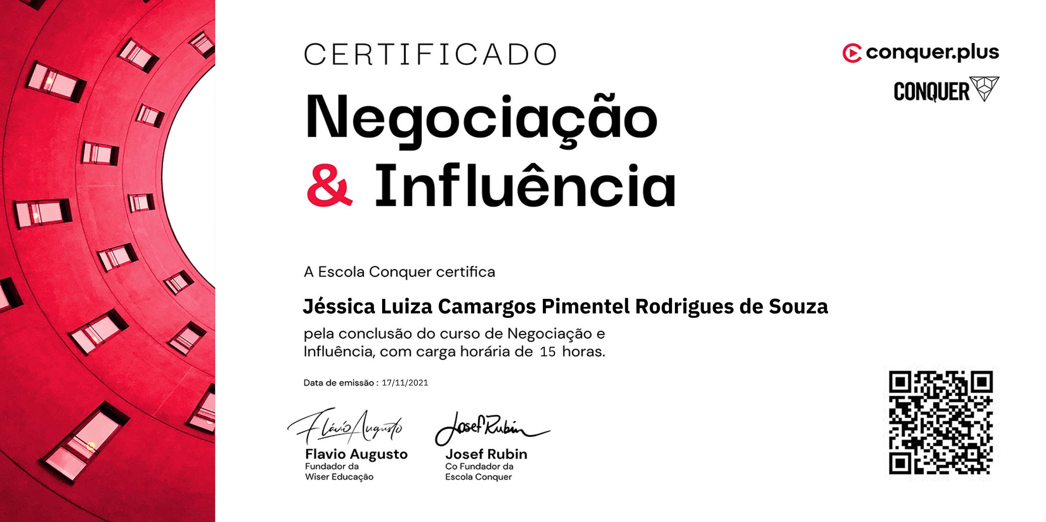 Certificado de Negociação e Influência